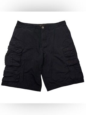 No Boundaries Vintage Y2K Black Baggy Cargo Shorts Jorts Skater 36 Oversized